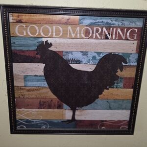 3/$15 - Black Framed Chicken Wall Art